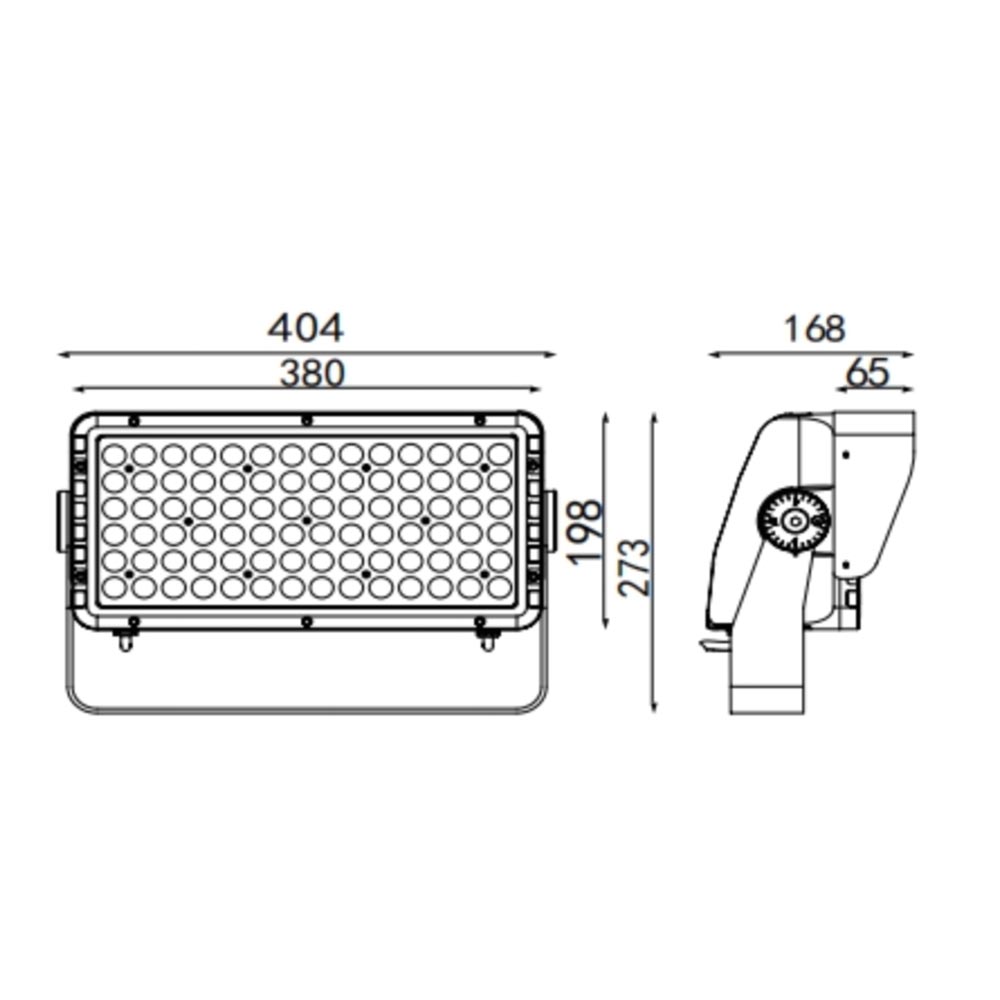 Led Wallwasher de Alta Potencia 30° RGB 150W 40.4cm