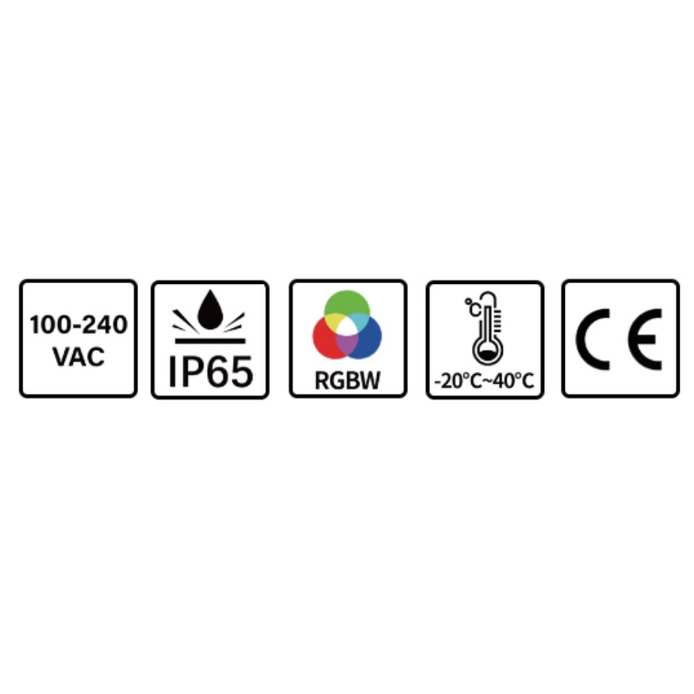 Led Wallwasher de Alta Potencia 30° RGB 150W 40.4cm