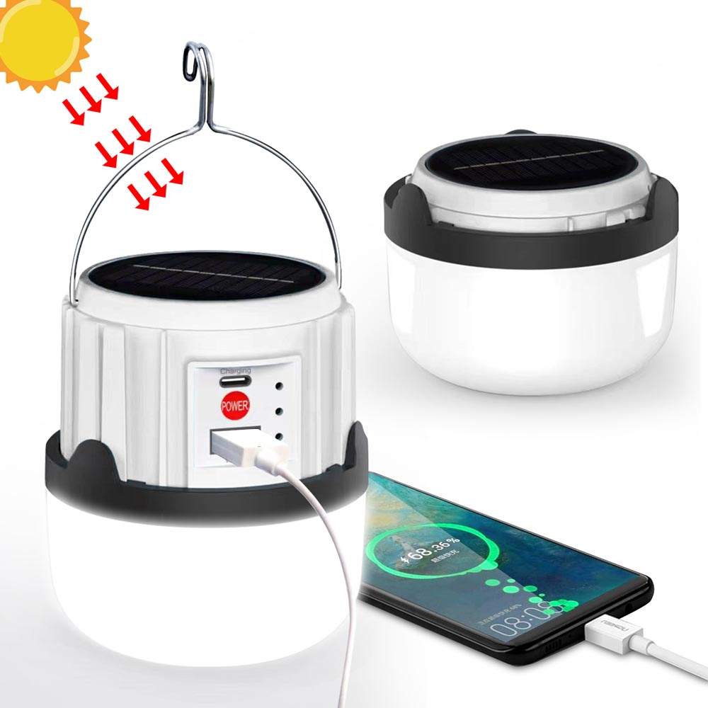 Foco led recargable 30W con panel solar