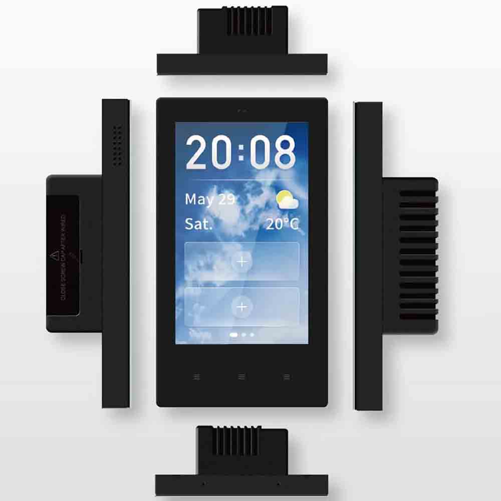 Controlador empotrable negro pantalla touch Zigbee