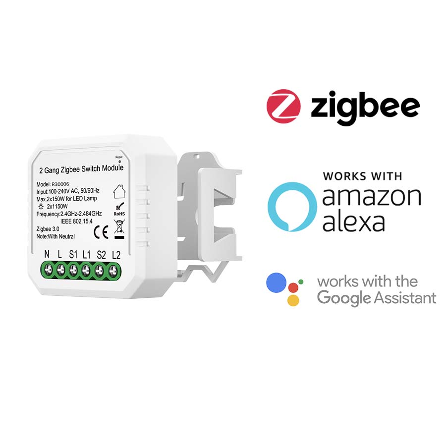 Módulo remoto Zigbee 2 canales ON/OFF Dexel Pro