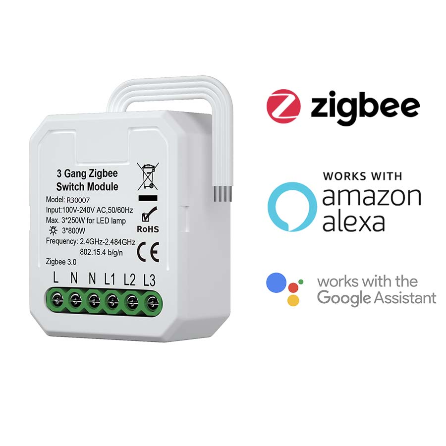 Módulo remoto Zigbee 3 canales ON/OFF Dexel Pro