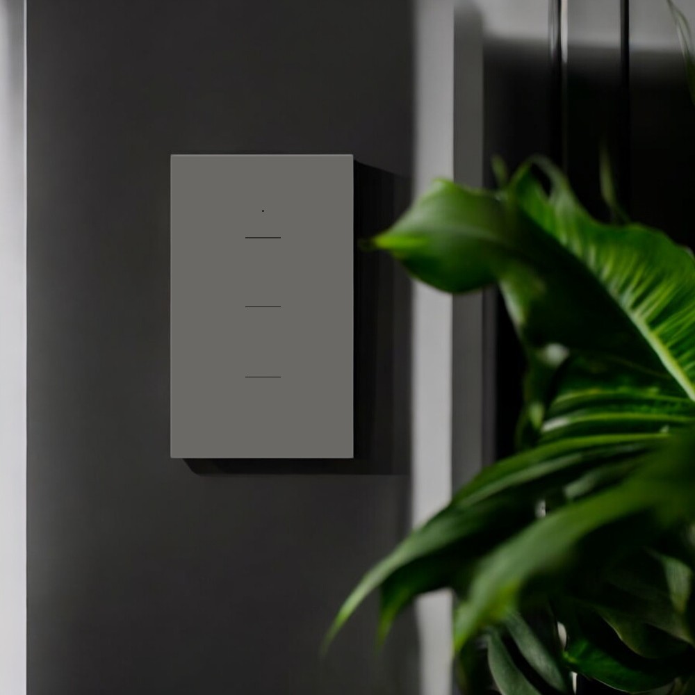 Interruptor WiFi triple grafito compatible c/Alexa y Google