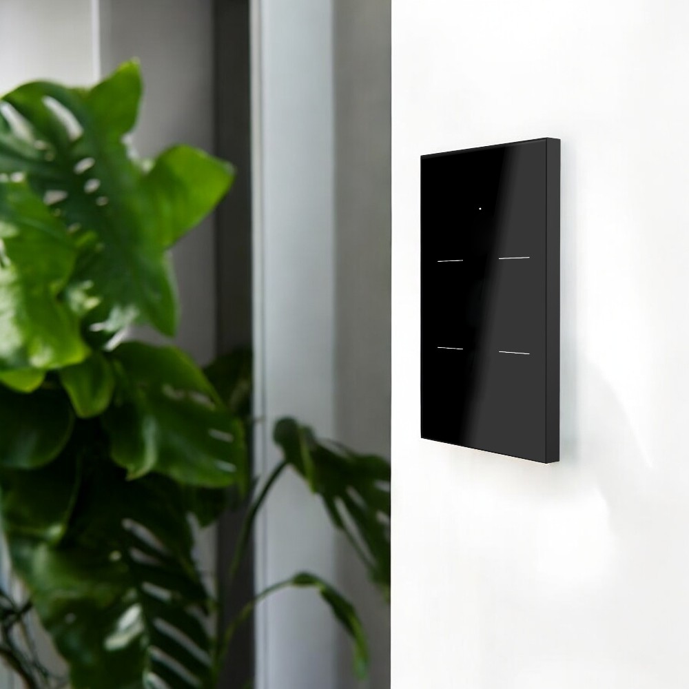 Interruptor WiFi 4 vías negro compatible c/Alexa y Google