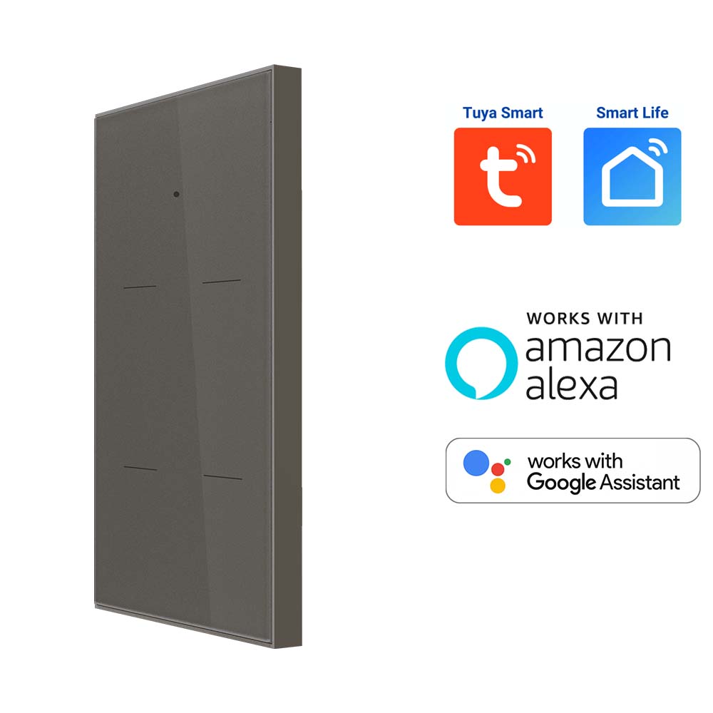 Interruptor WiFi 4 vías grafito compatible c/Alexa y Google