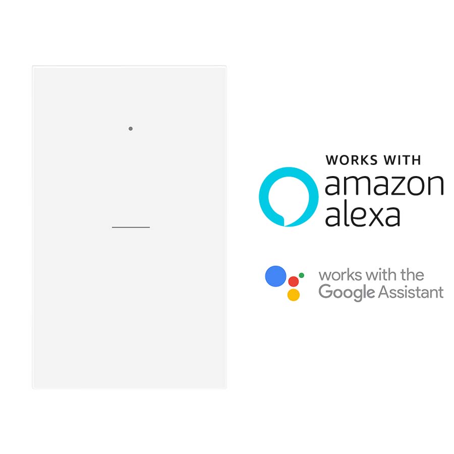 Interruptor WiFi simple blanco compatible c/Alexa y Google