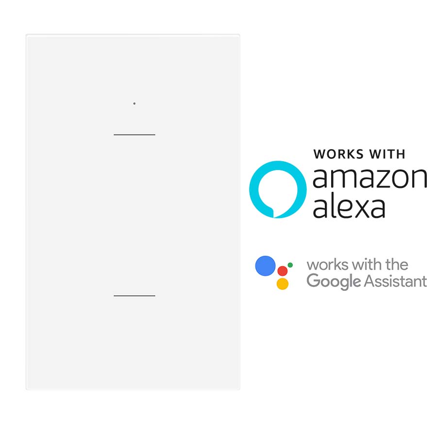 Interruptor WiFi doble blanco compatible c/Alexa y Google