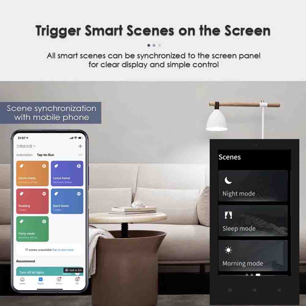 Controlador empotrable blanco pantalla touch Zigbee