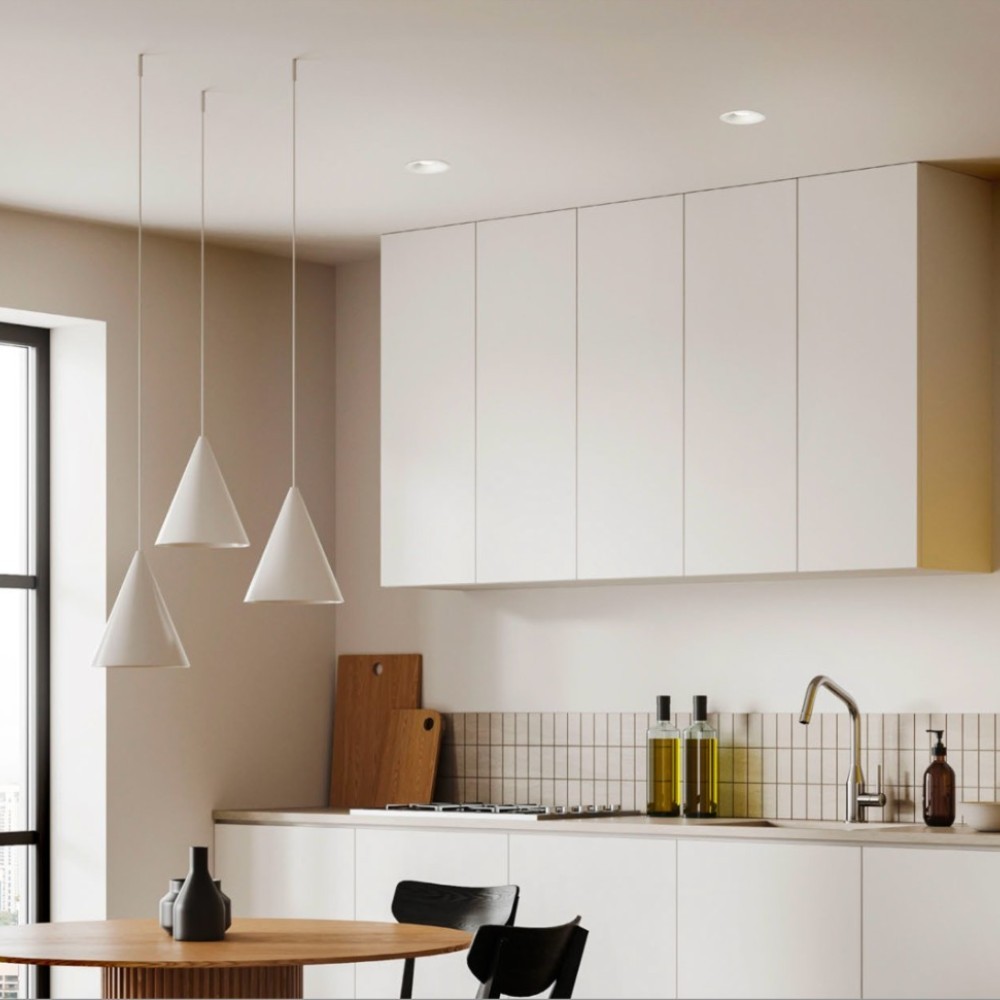 ODB empotrable hundido fijo blanco redondo para GU10 Ø82mm