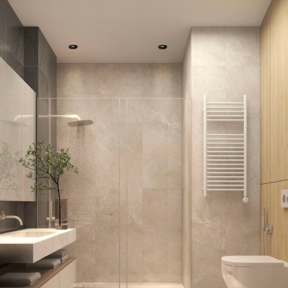 ODB empotrable hundido fijo negro redondo para GU10 Ø72mm