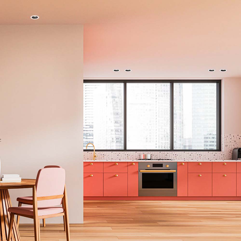 ODB empotrable Trim redondo blanco/negro para GU10 Ø100mm