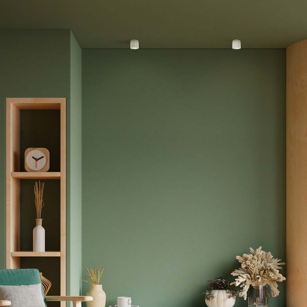 ODB sobrepuesto Cylinder redondo blanco para GU10 Ø80mm