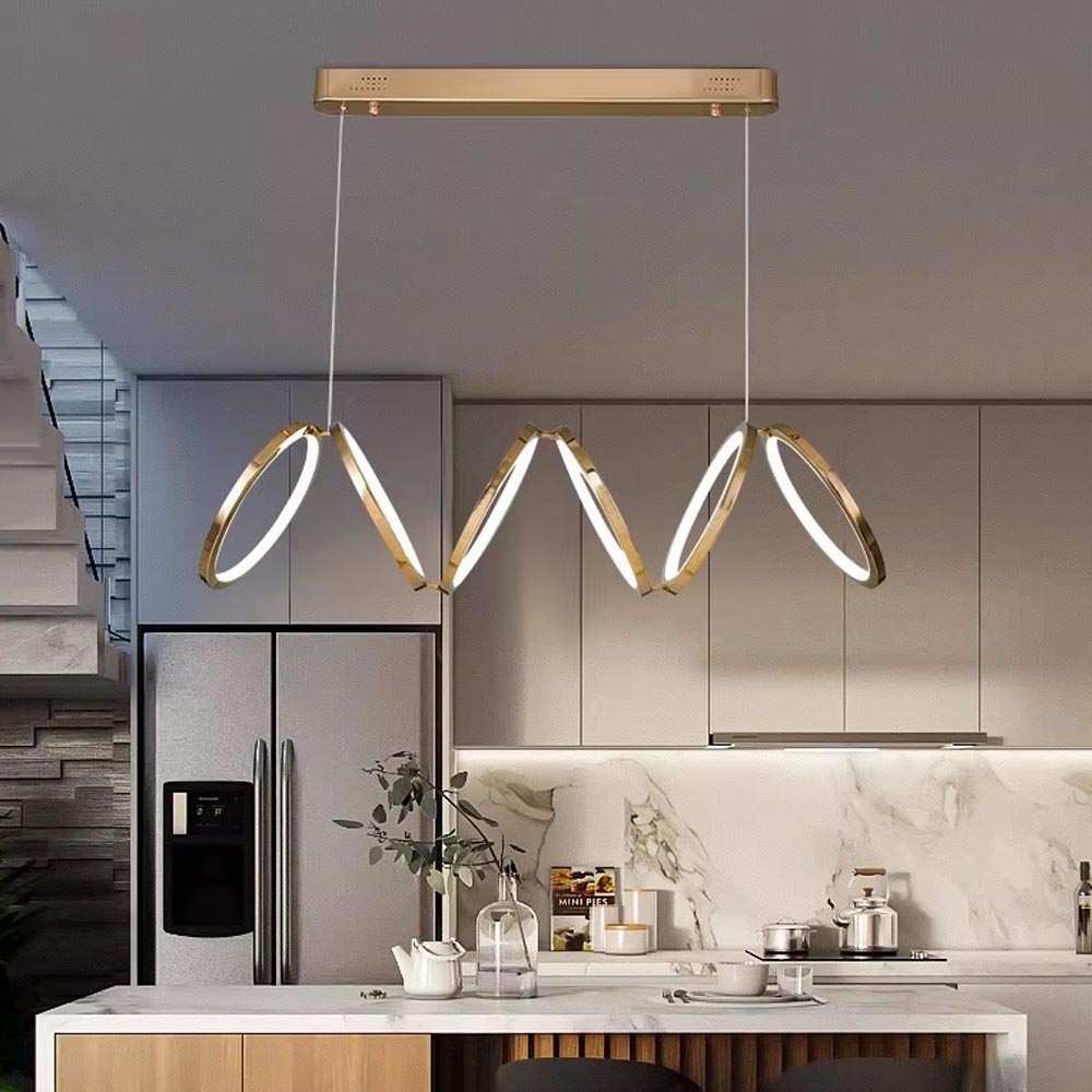 Lampara led colgante Selena gold 38W con luz calida