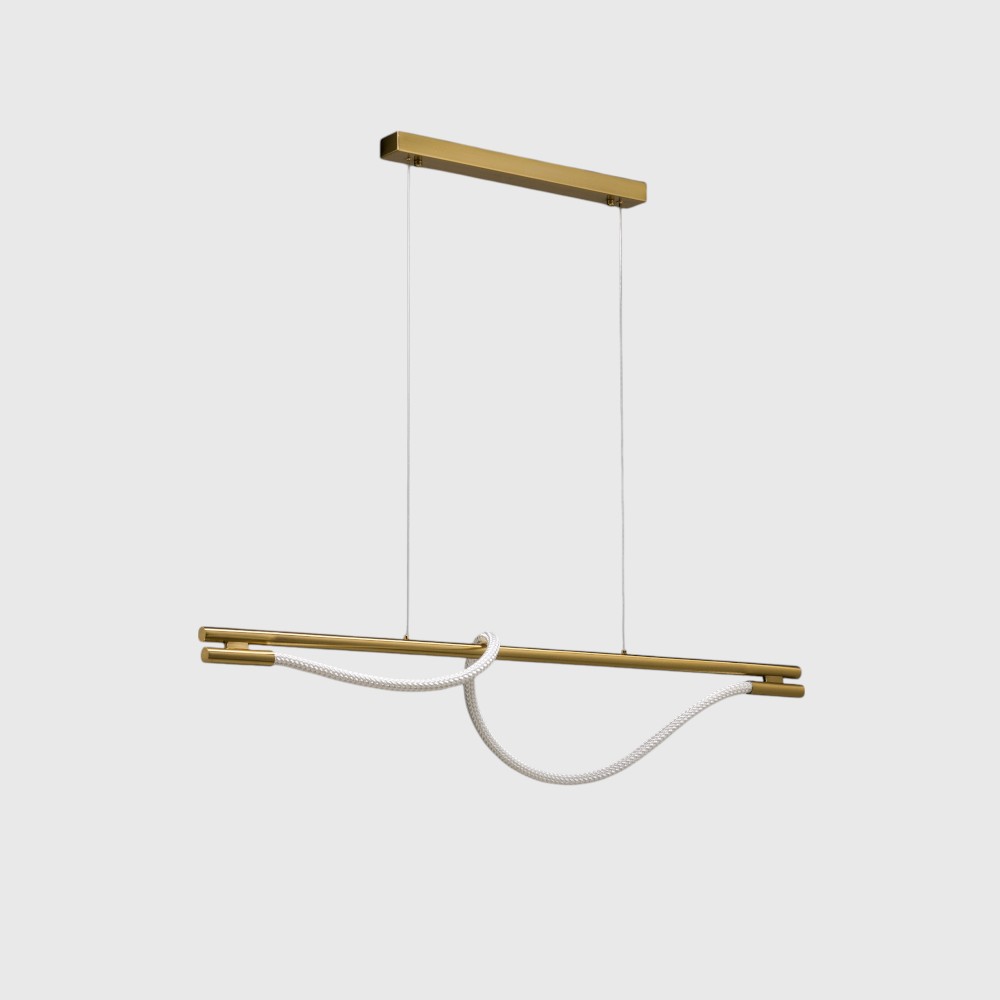 Lámpara colgante led Rope 120 gold con luz cálida