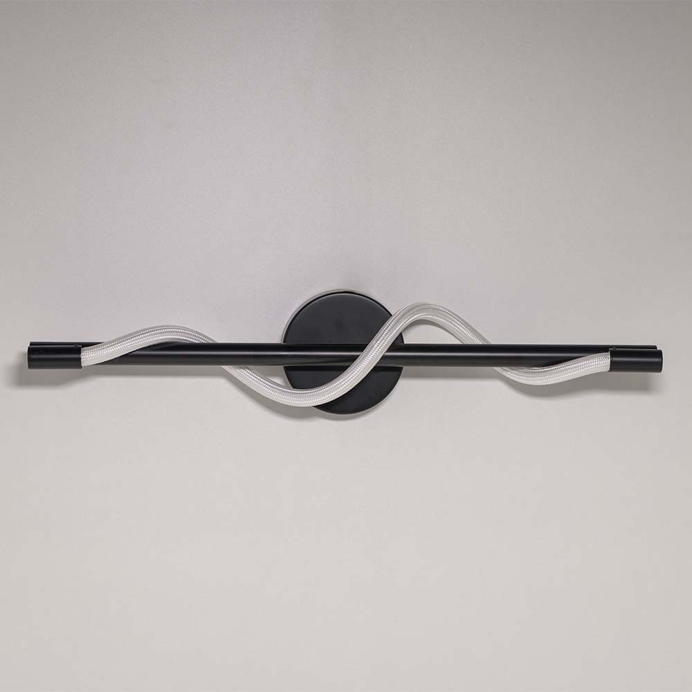 Lámpara led de pared Snake black con luz cálida