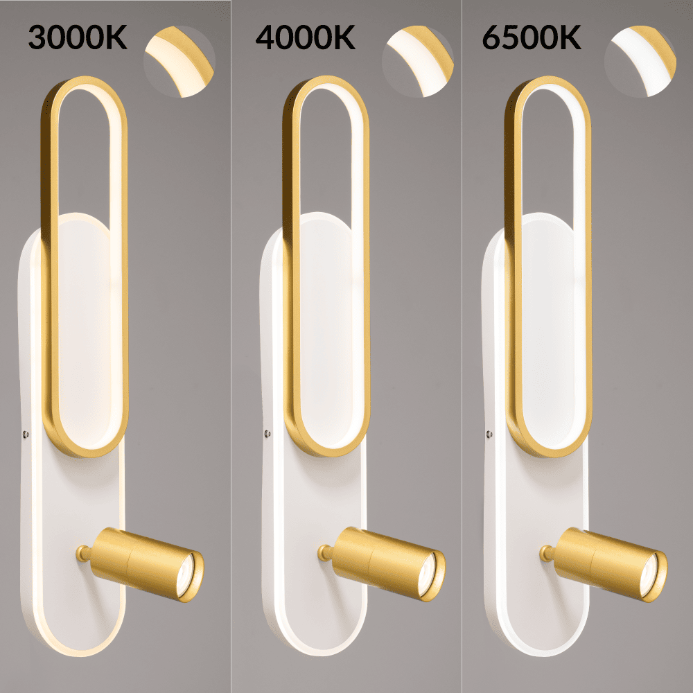 Lámpara led de tumbado Frank gold 3CCT con spot para GU10