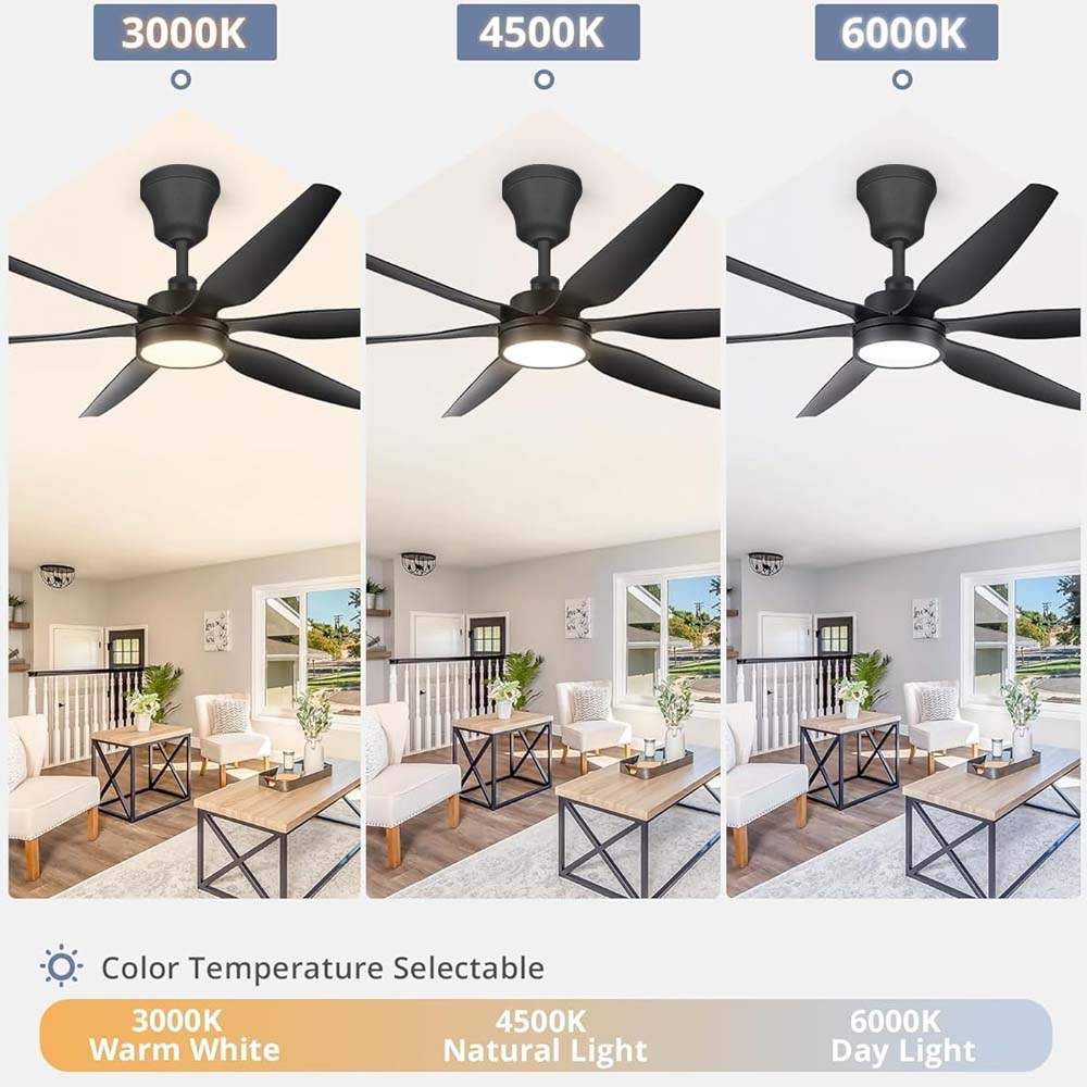 Ventilador de tumbado Enzo 56" negro c/control y led 3CCT