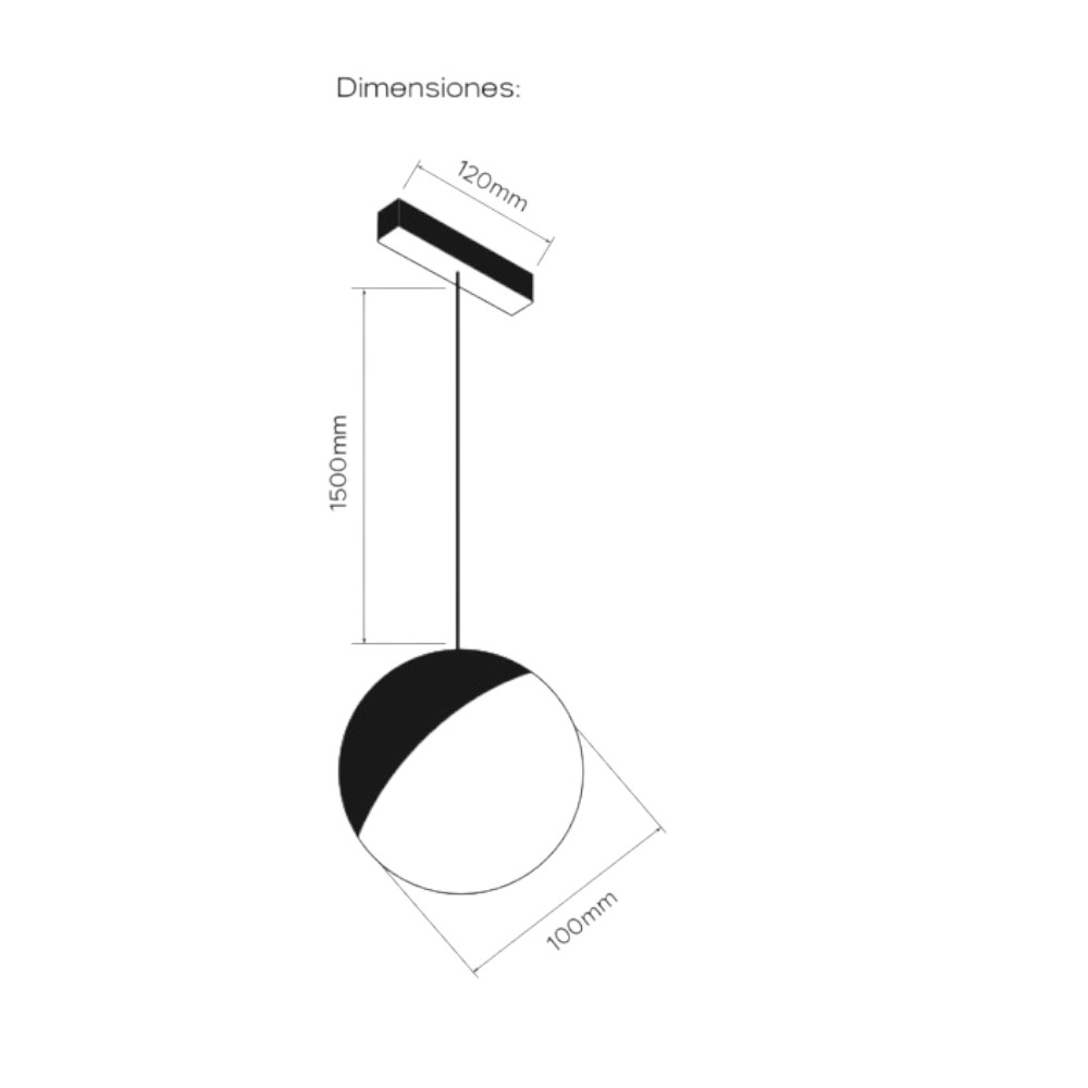 Luminaria magnetica Pendant Sphere 100 7W 4000K