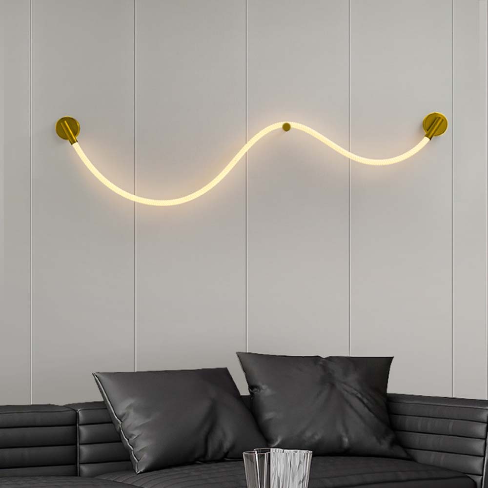 Lámpara led de pared Flex 138 brass con luz cálida