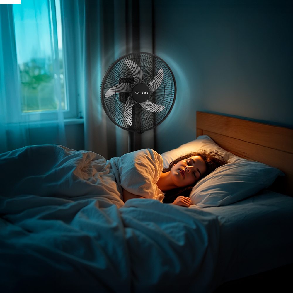 Ventilador recargable 5 en 1 de 16'' Fanhouse negro