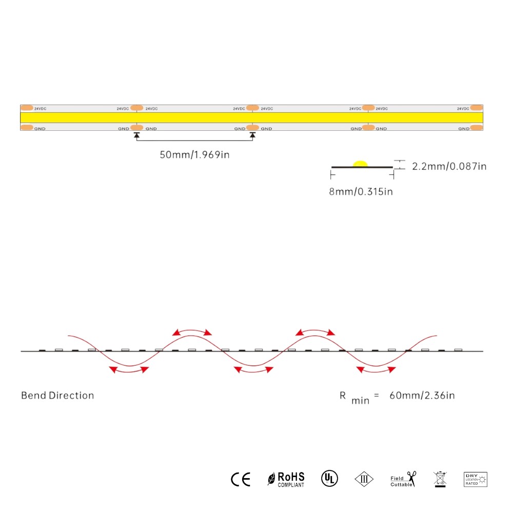 CINTA LED COB 11W  24VDC