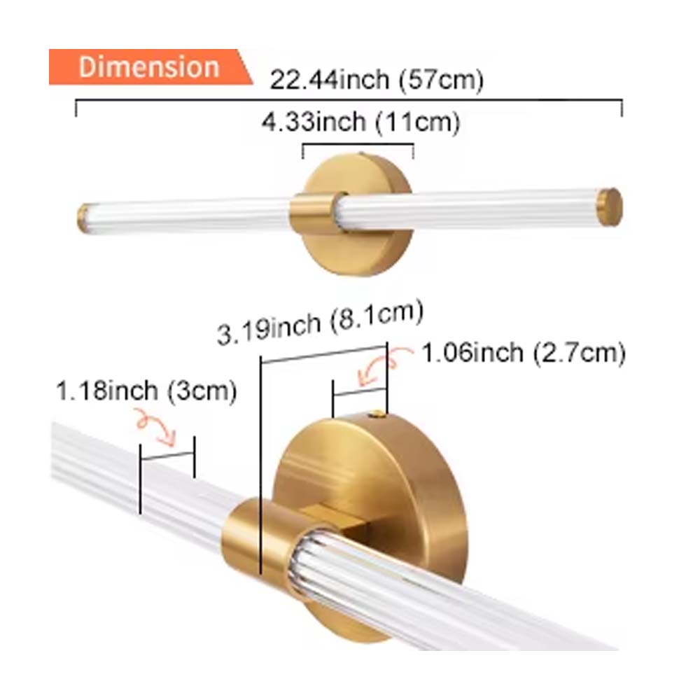 Lámpara led de pared Constantine 60 cobre con luz neutra 8W