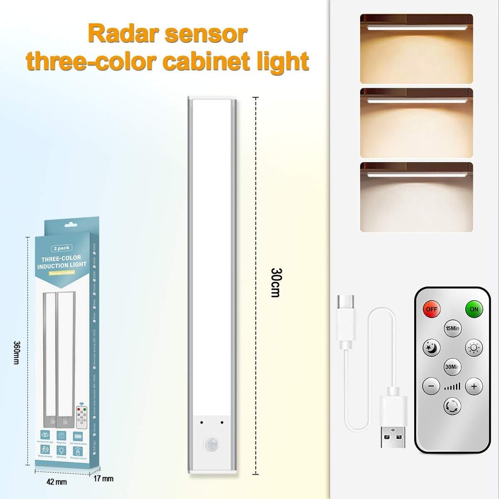 Luminaria recargable 3CCT con sensor movimiento + control