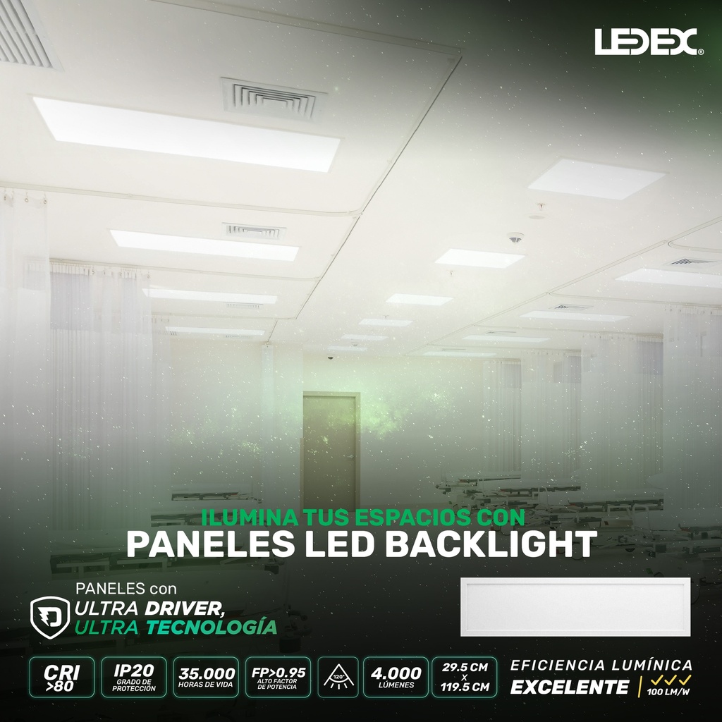 Panel led backlight 40w 6500K 30x120cm