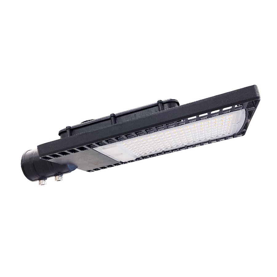 Lum led Euro gris 100W 4000K con base fotocelula