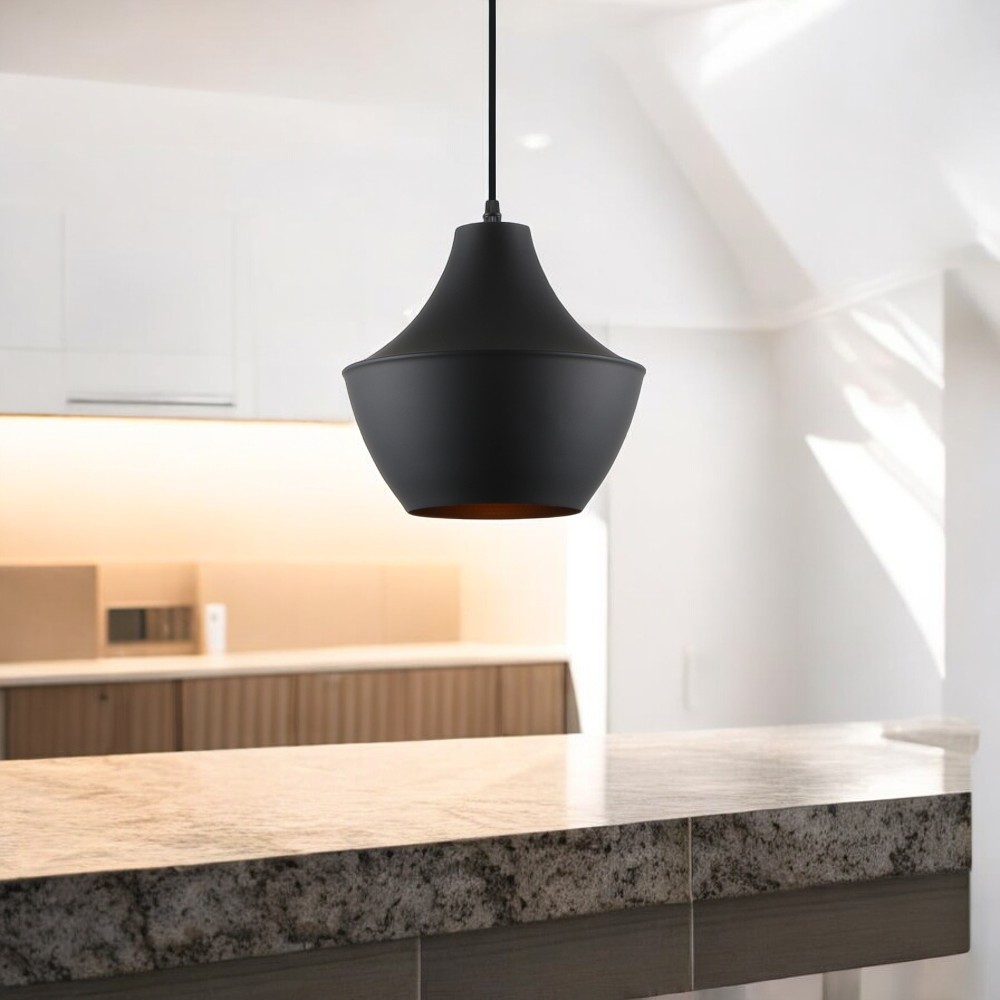 Lámpara colgante E27 estilo nórdico Mini Lorian black