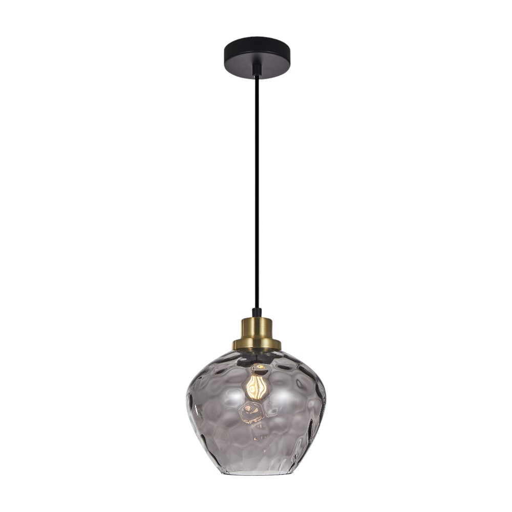 Lámpara colgante E27 Dillon smoky