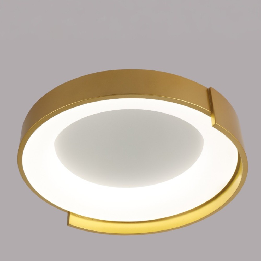 Lámpara led de techo Conrad gold con 3CCT