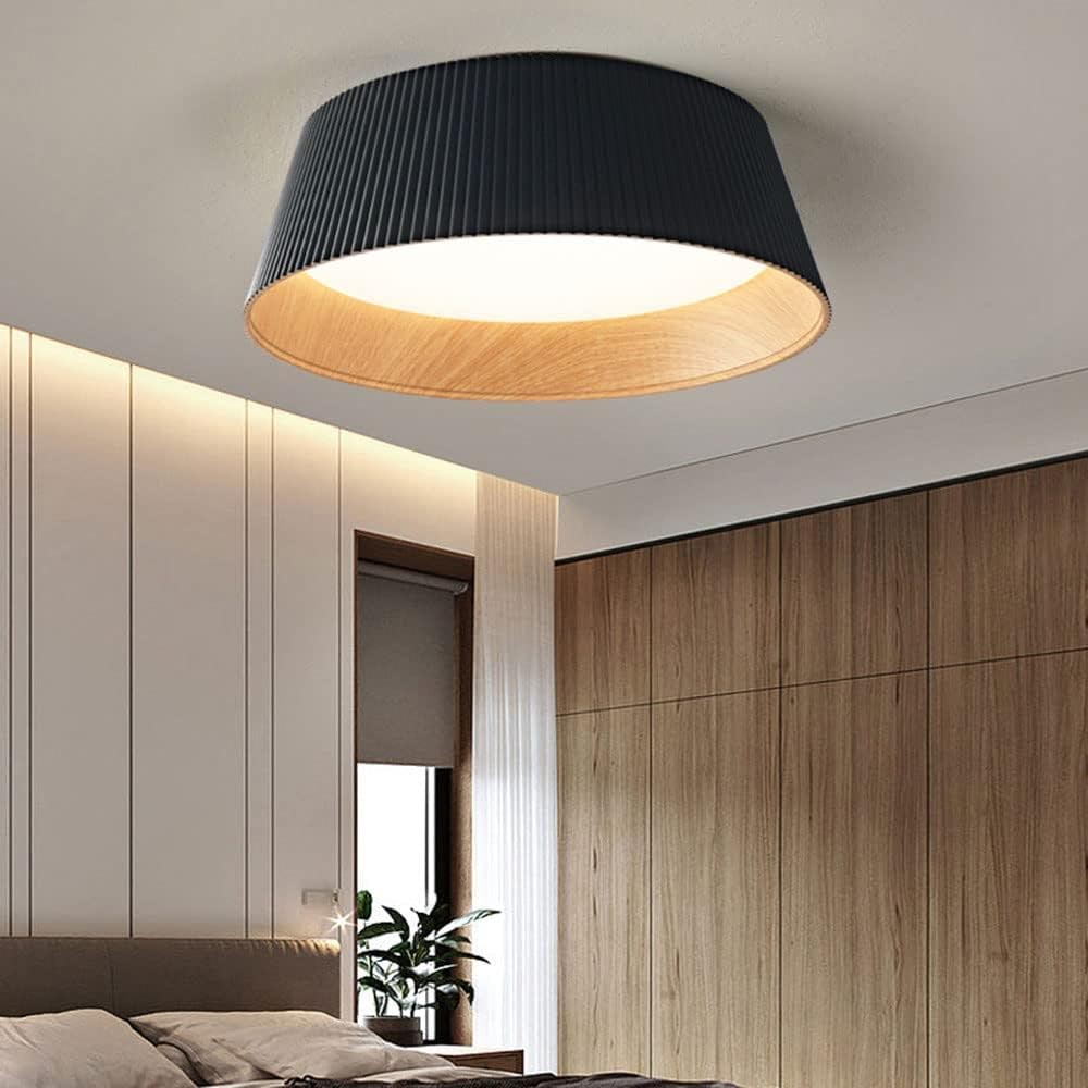 Lámpara led de techo Rosalie black/wood con 3CCT