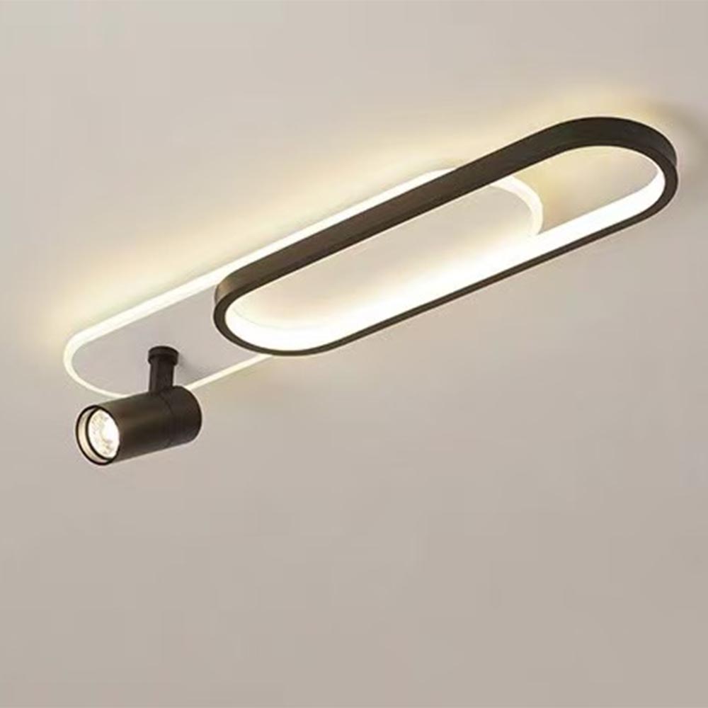 Lámpara led de tumbado Frank black 3CCT con spot para GU10