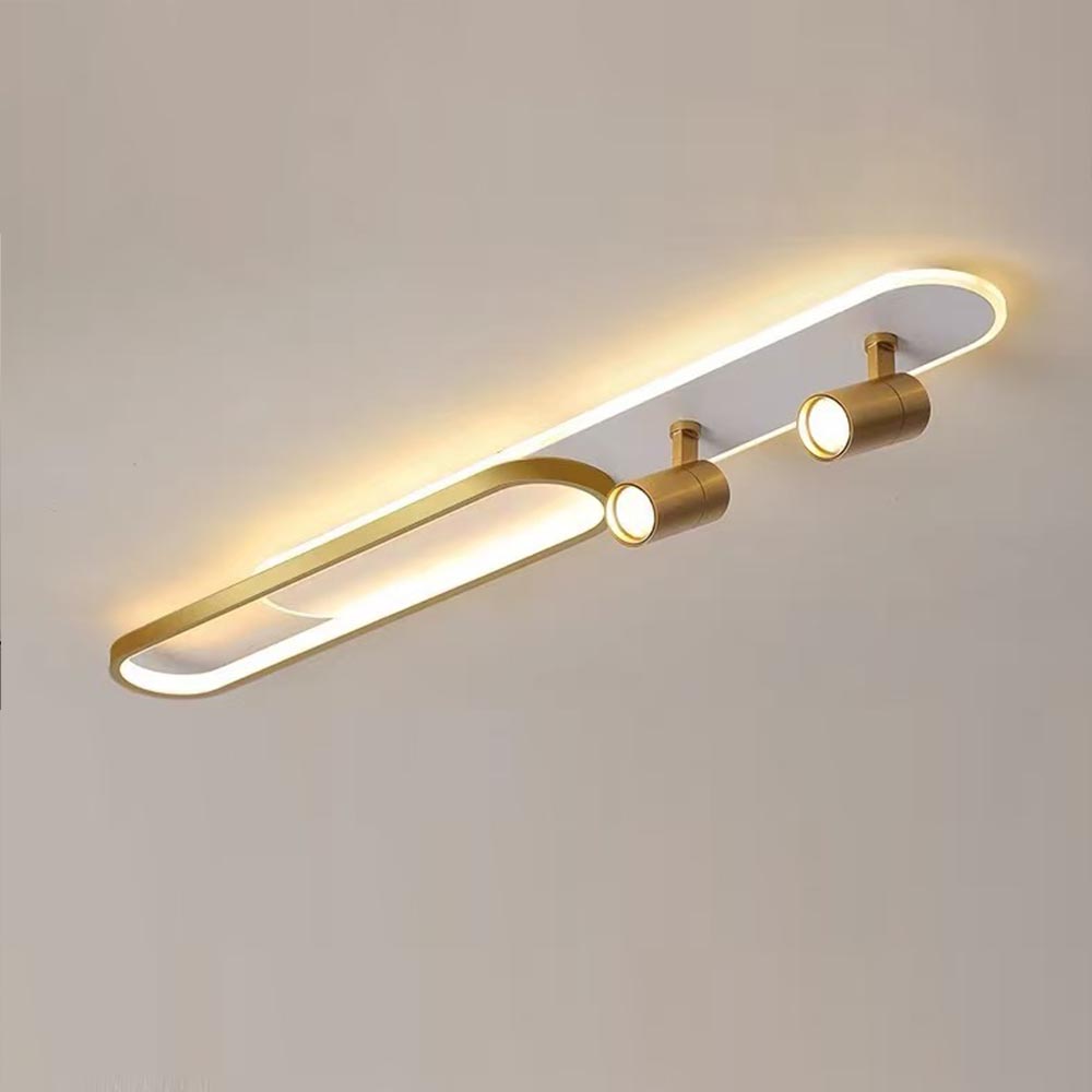Lámpara led de tumbado Frank gold 3CCT con spots para GU10