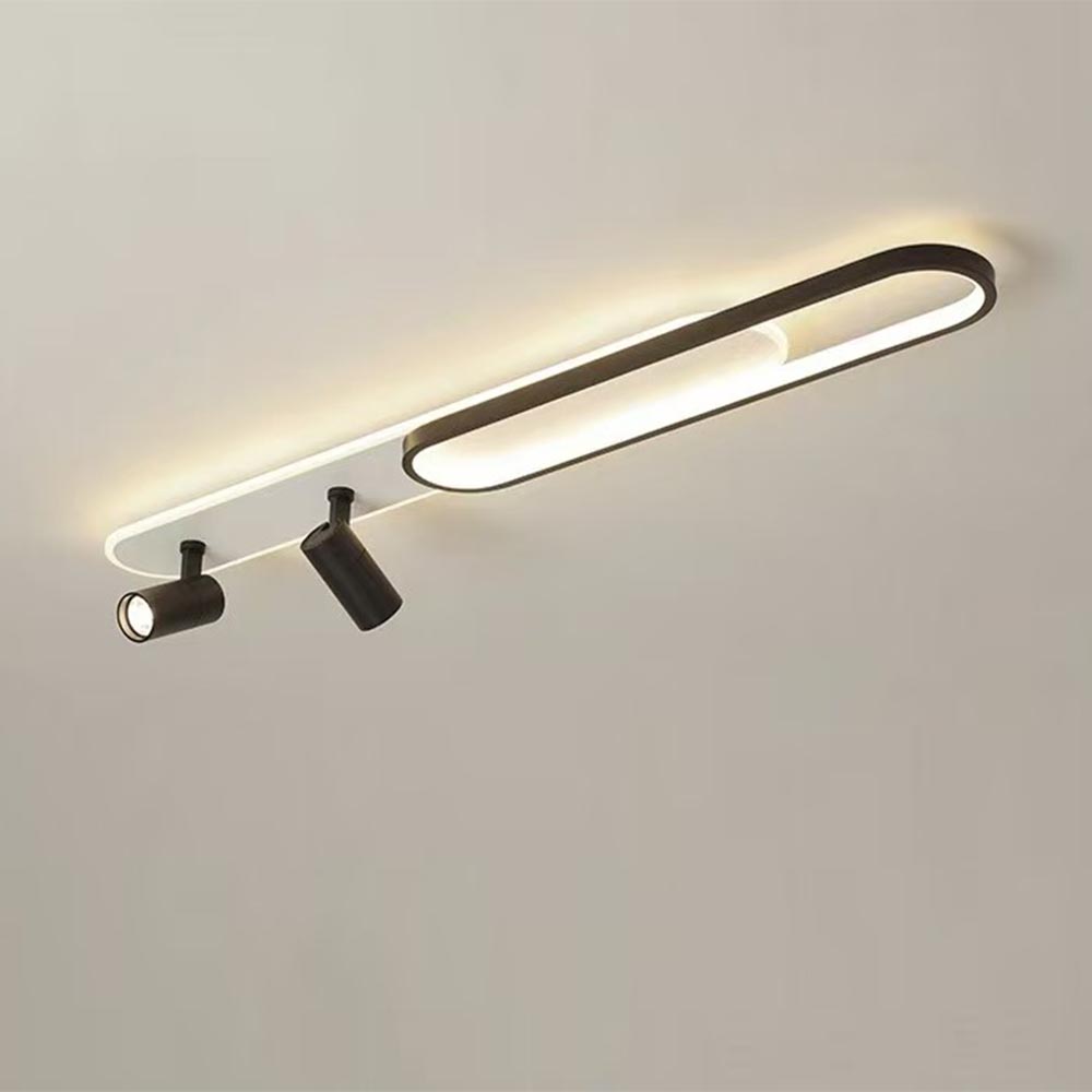 Lámpara led de tumbado Frank black 3CCT con spots para GU10