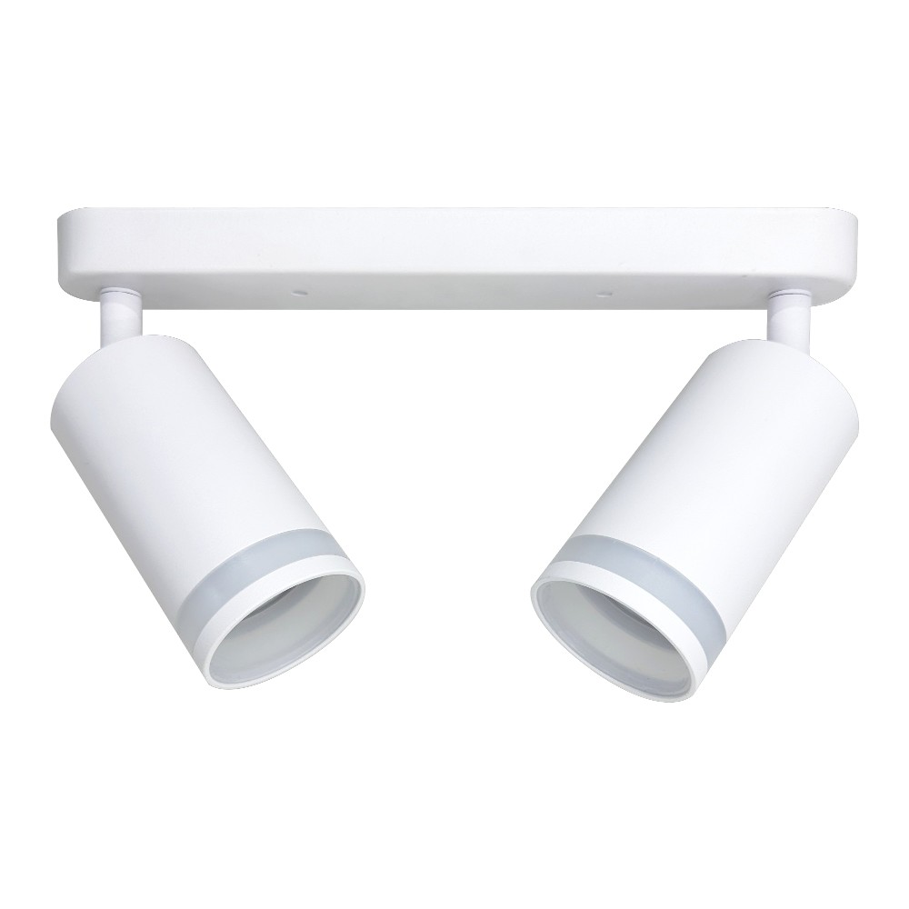 Spot doble sobrepuesto dirigible blanco para focos GU10