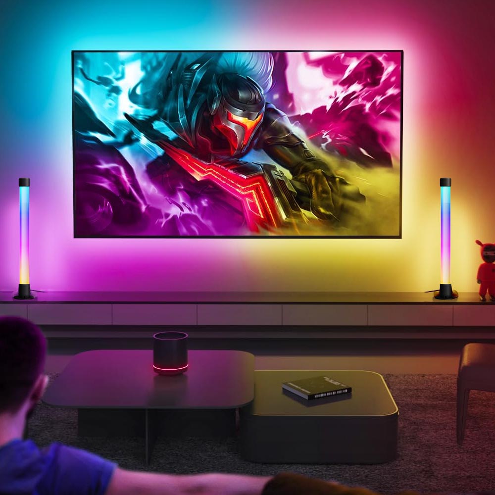 Set x2 lamparas led RGB c/ sincronización de música y BT