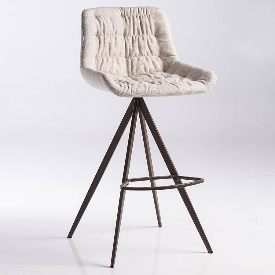 Taburete Trípode beige