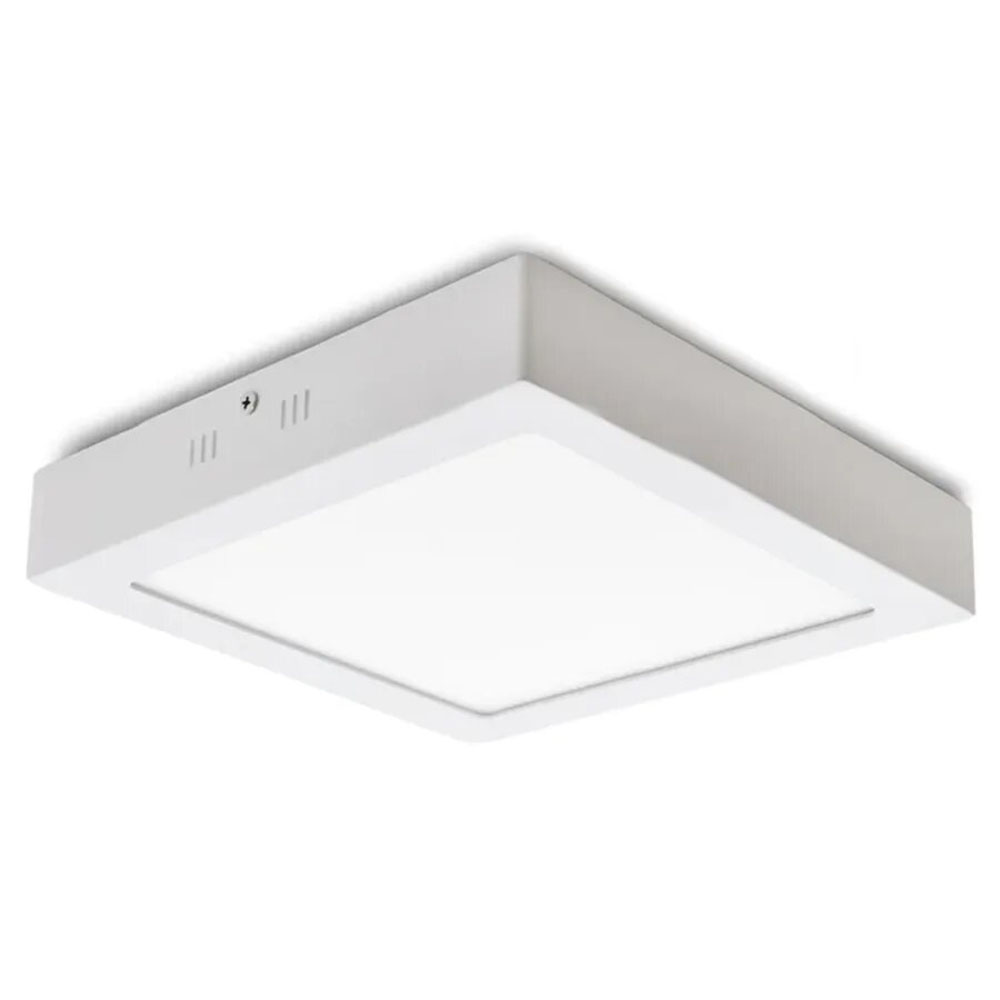 Plafón led cuadrado blanco 28cm 6W 6000K