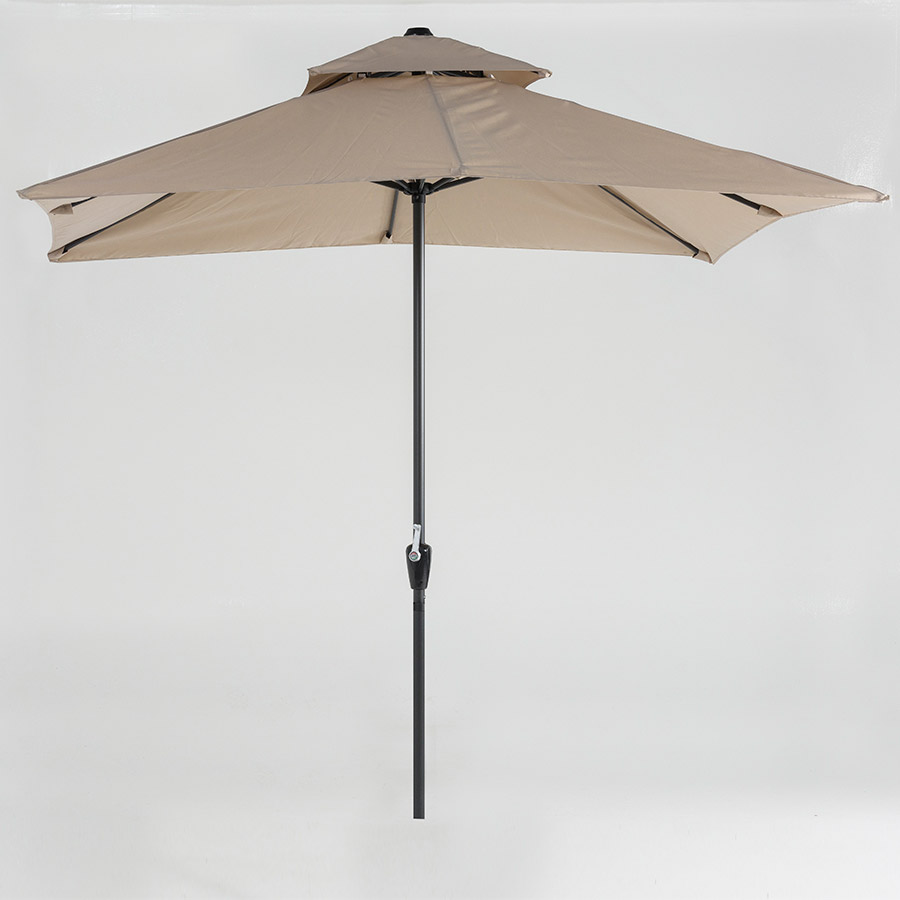 Parasol de tela UV50 beige Ø2.5m