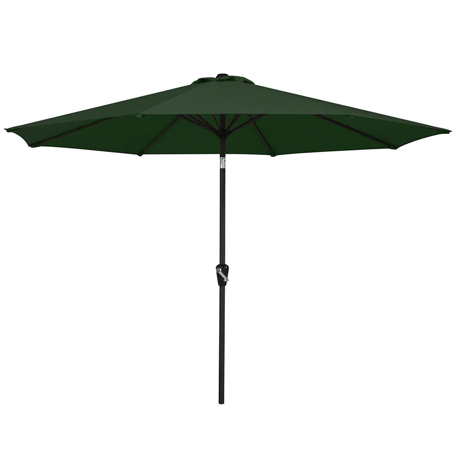 Parasol dirigible tela UV50 verde oscuro Ø3m