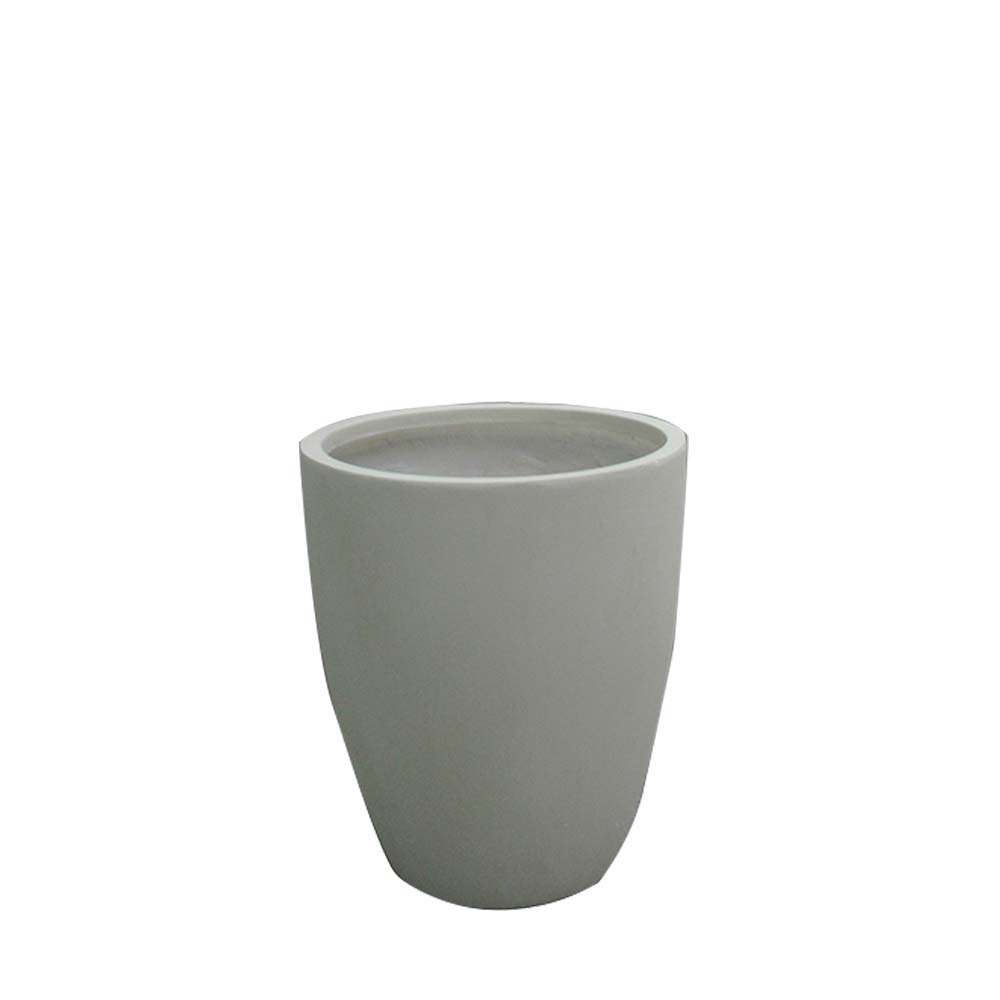 Macetero cónico de fibra mineral beige 36x42cm