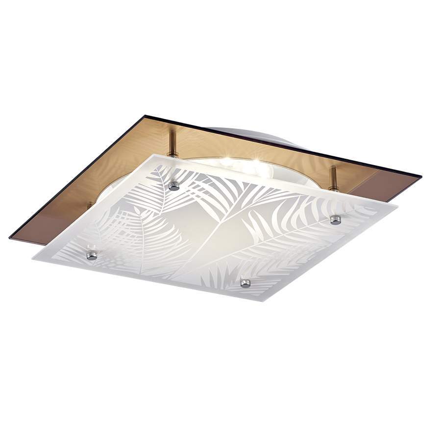 Plafón cuadrado 24cm Palmeras para módulo led