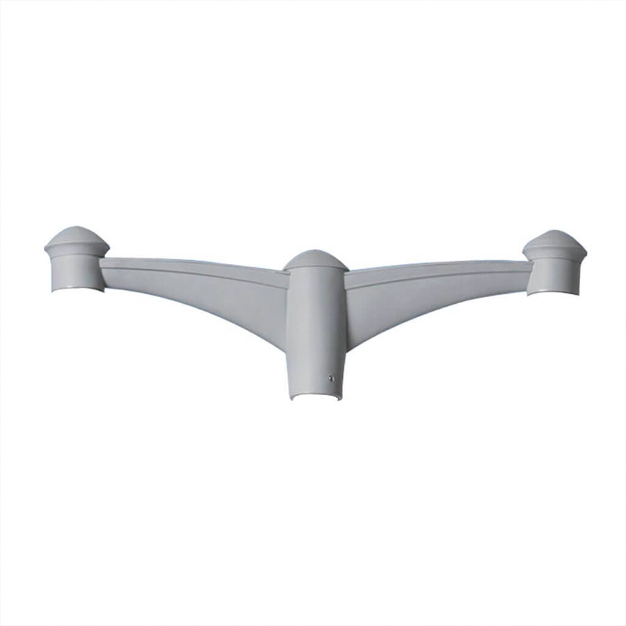 Brazo doble para luminarias y postes con base Ø60