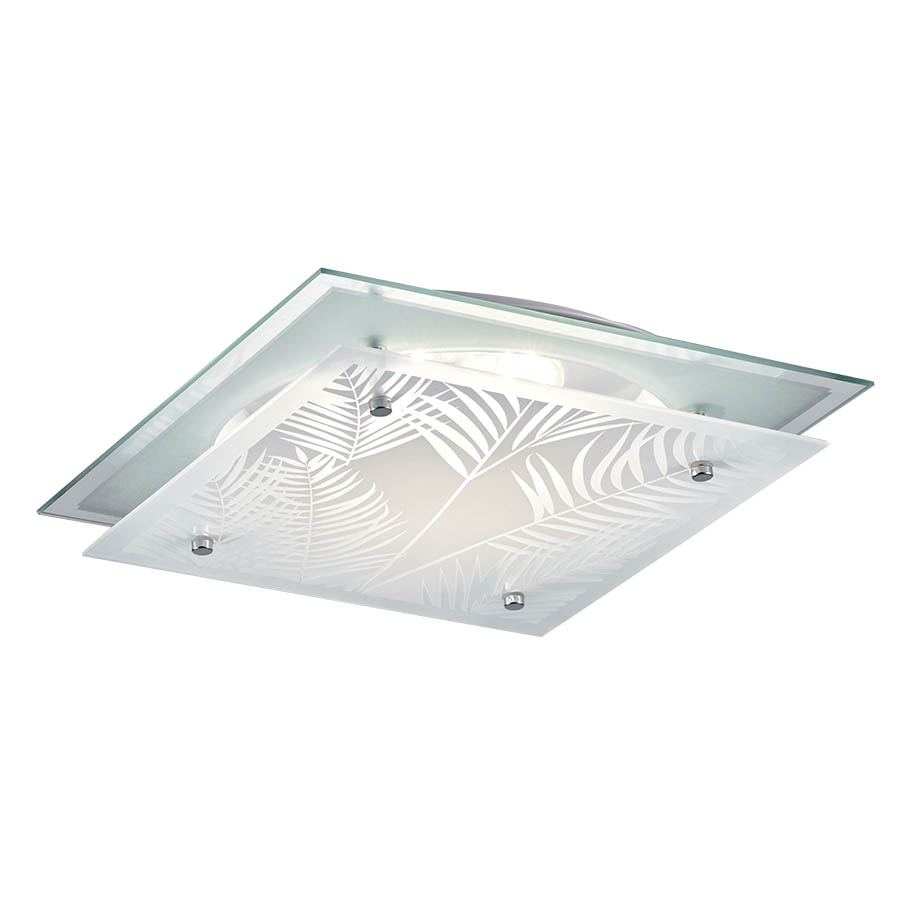 Plafón cuadrado 30cm Palmeras para módulo led