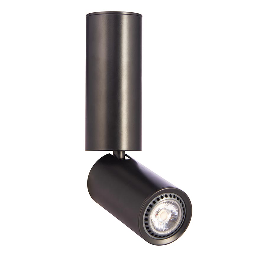 Spot sobrepuesto Rori negro para foco GU10