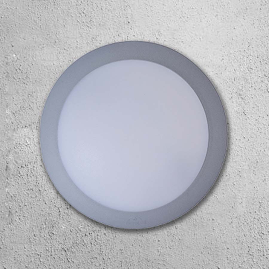 Plafón de techo o pared Umberta gris 2XE27 IP66