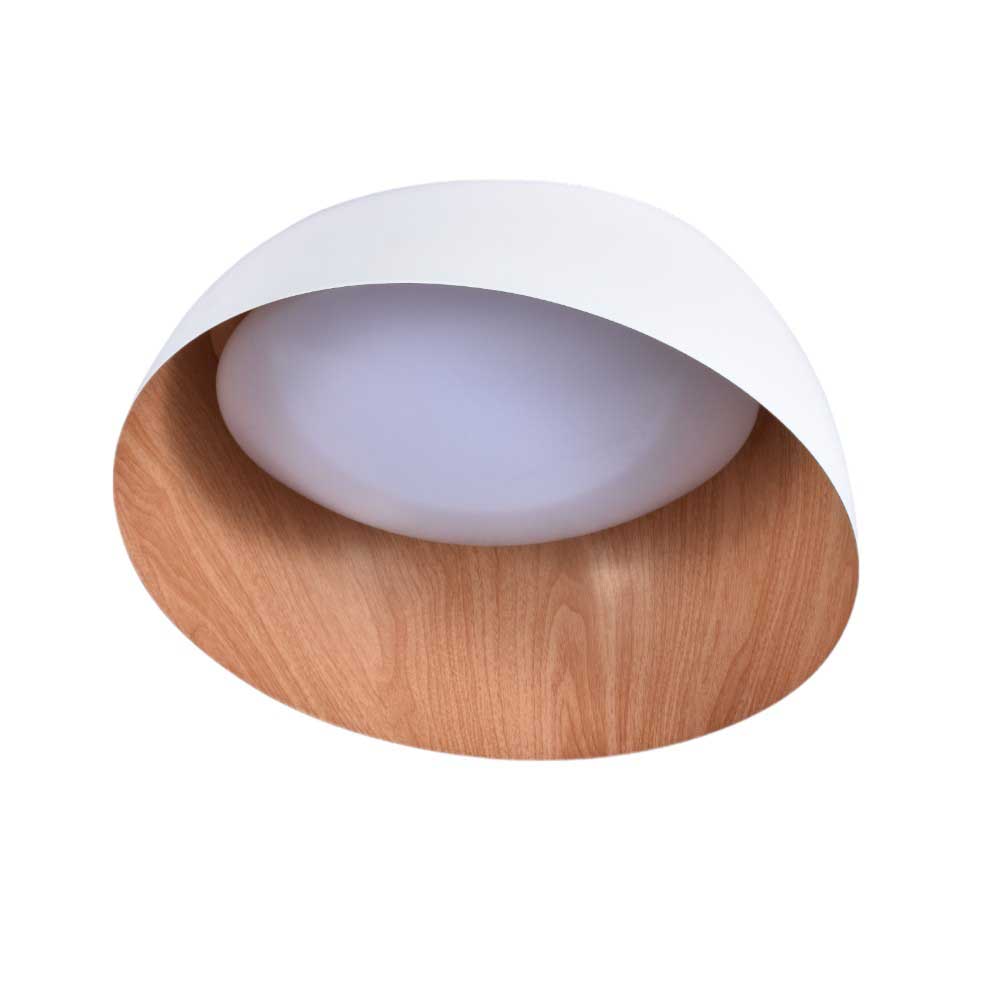Lámpara led de tumbado Noe white/wood con luz cálida