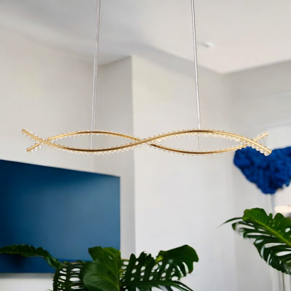 Lámpara colgante led Infinity de cristales